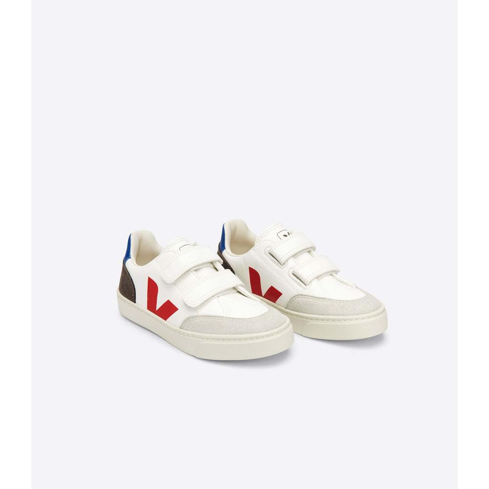 Veja V-12 CHROMEFREE Schoenen Kinderen White/Black | BE 750JPQ